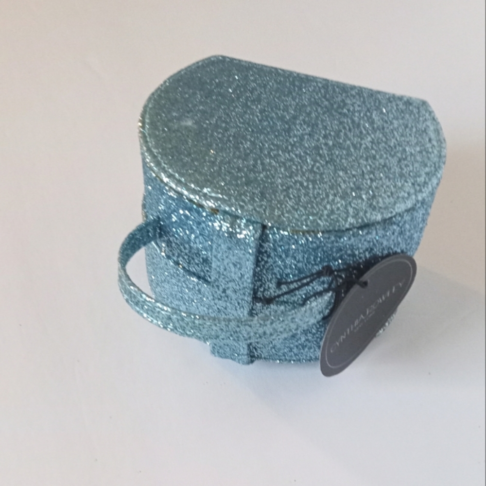 *🌟*Cynthia Rowley New York Blue Glittery Jewel Box -Makes A Perfect Gift